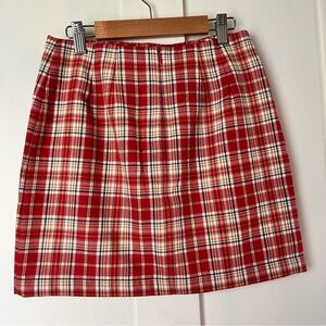 Vintage Gap Herringbone Wool Blend Skirt Lined